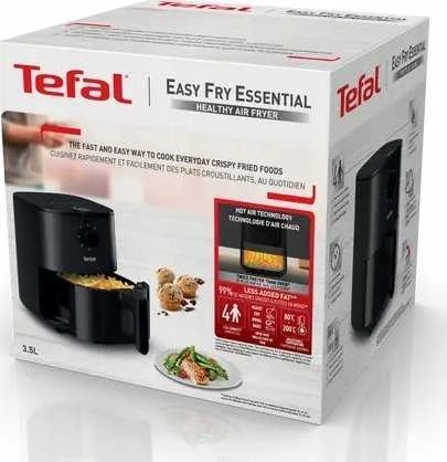 Gruzdintuvė TEFAL | Keptuvė | Essential EY130815 | Galia 1400 W | Talpa 3,5 L | Juodas
