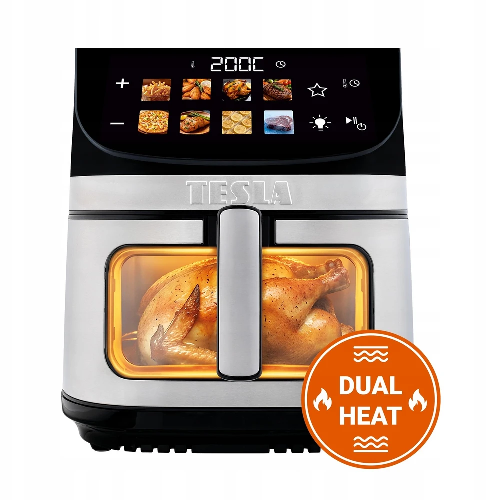 Gruzdintuvė Tesla AirCook DualHeat QD73 XXL 9 l sidabrinė