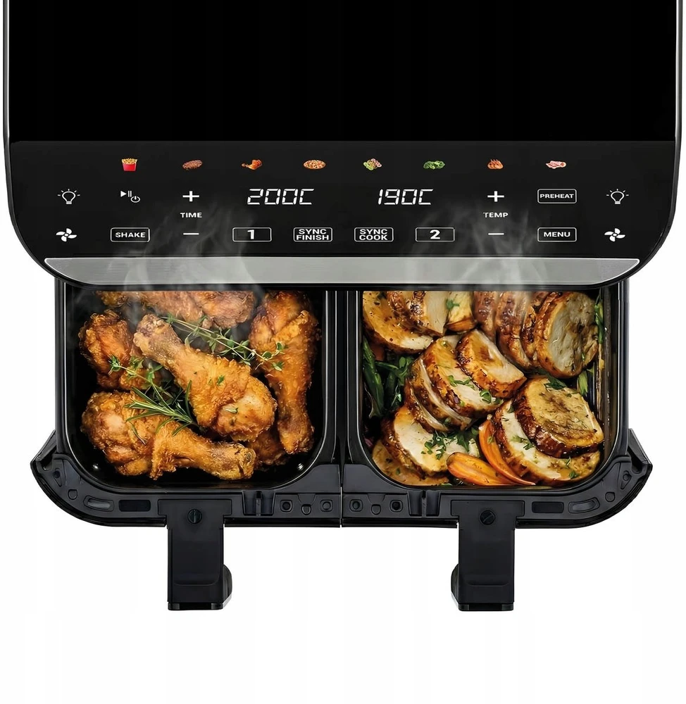 Gruzdintuvė Tesla Aircook DualHeat QD464 XXL 9 l juoda