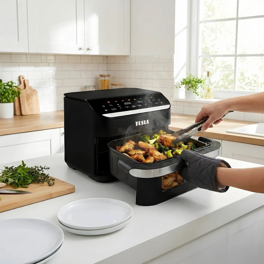Gruzdintuvė Tesla Aircook DualHeat QD575 XXL 10 l juoda
