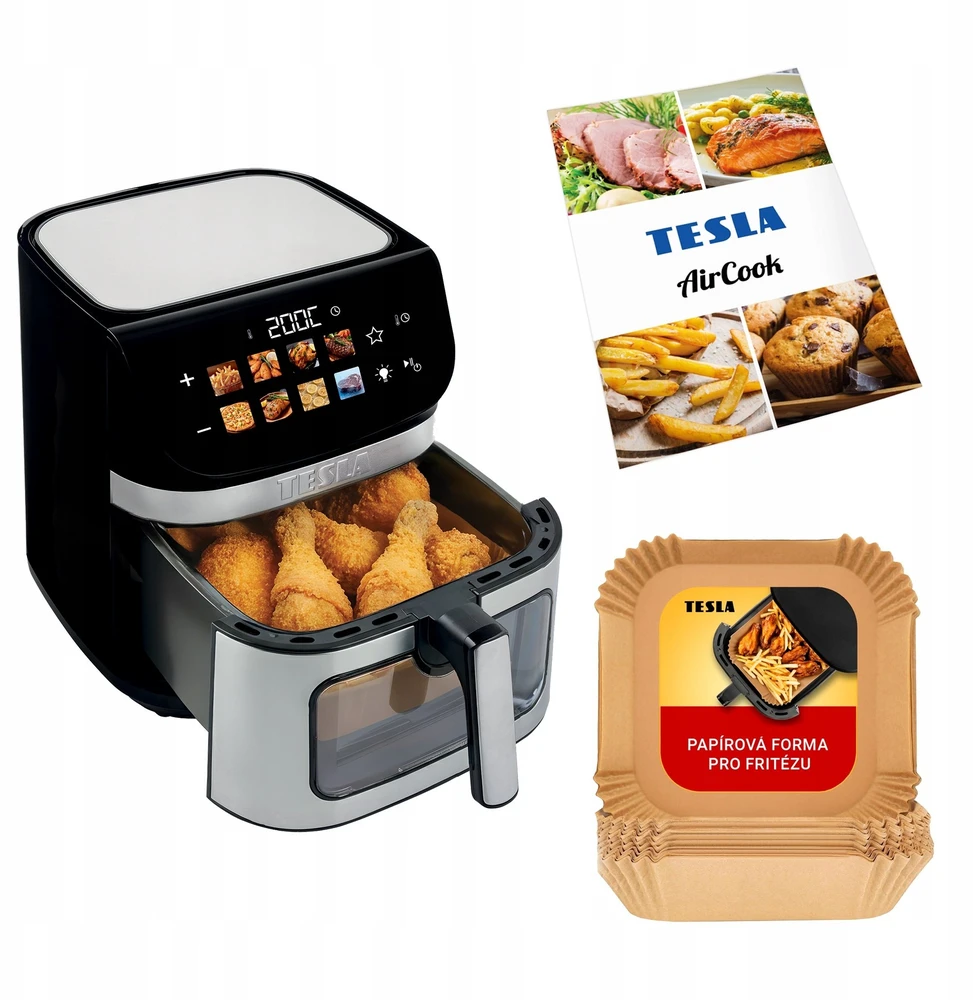Gruzdintuvė Tesla AirCook DualHeat QD73 XXL 9 l sidabrinė