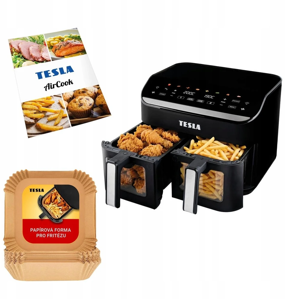 Gruzdintuvė Tesla Aircook DualHeat QD464 XXL 9 l juoda