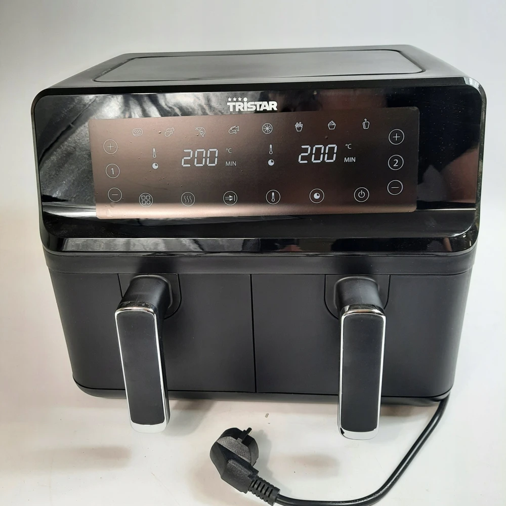 Tristar dviejų krepšelių oro gruzdintuvė | FR-9026 | Galia 2700 W | Talpa 8 l | Juodas