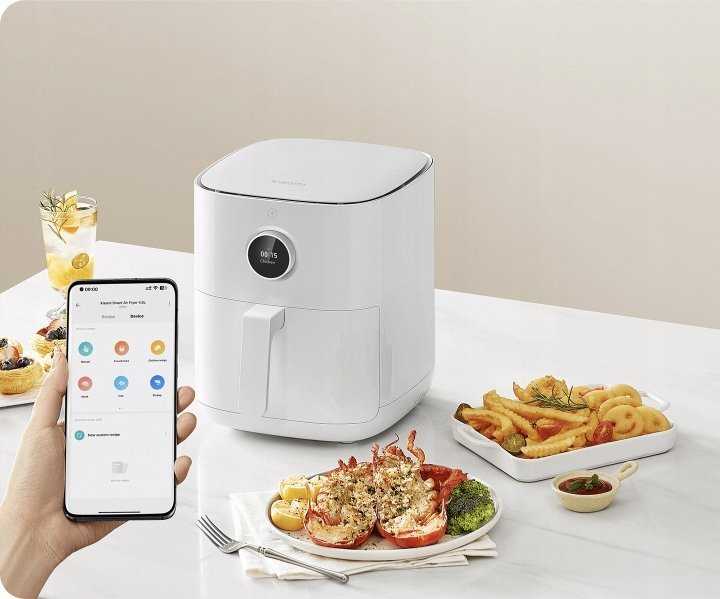 Karšto oro gruzdintuvė Xiaomi Smart Air Fryer, 4.5L, baltos spalvos