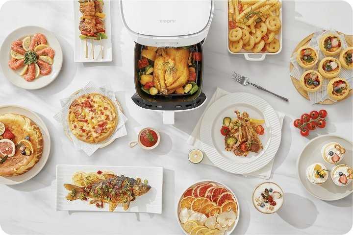 Karšto oro gruzdintuvė Xiaomi Smart Air Fryer, 4.5L, baltos spalvos