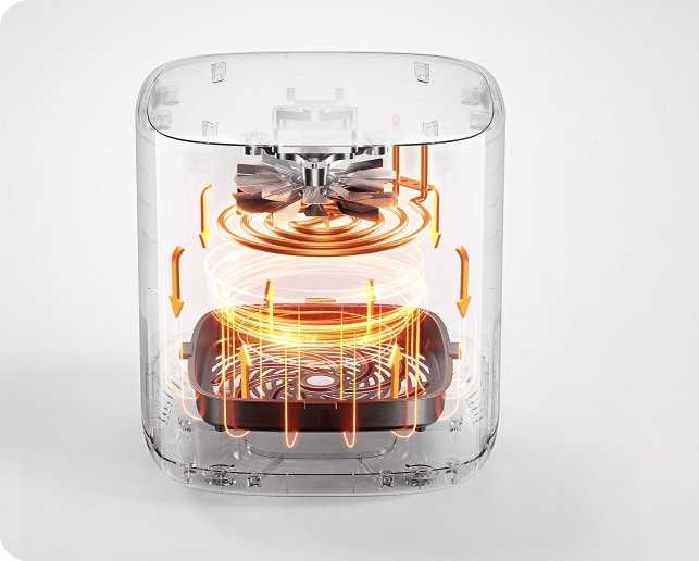 Karšto oro gruzdintuvė Xiaomi Smart Air Fryer, 4.5L, baltos spalvos