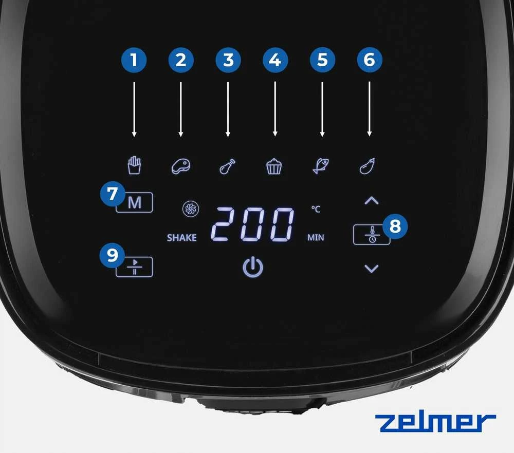 Zelmer Maltos mėsos kepimas be riebalų Maltos mėsos kepimas be riebalų ZAF 6000 6L 1500W oro gruzdintuvė