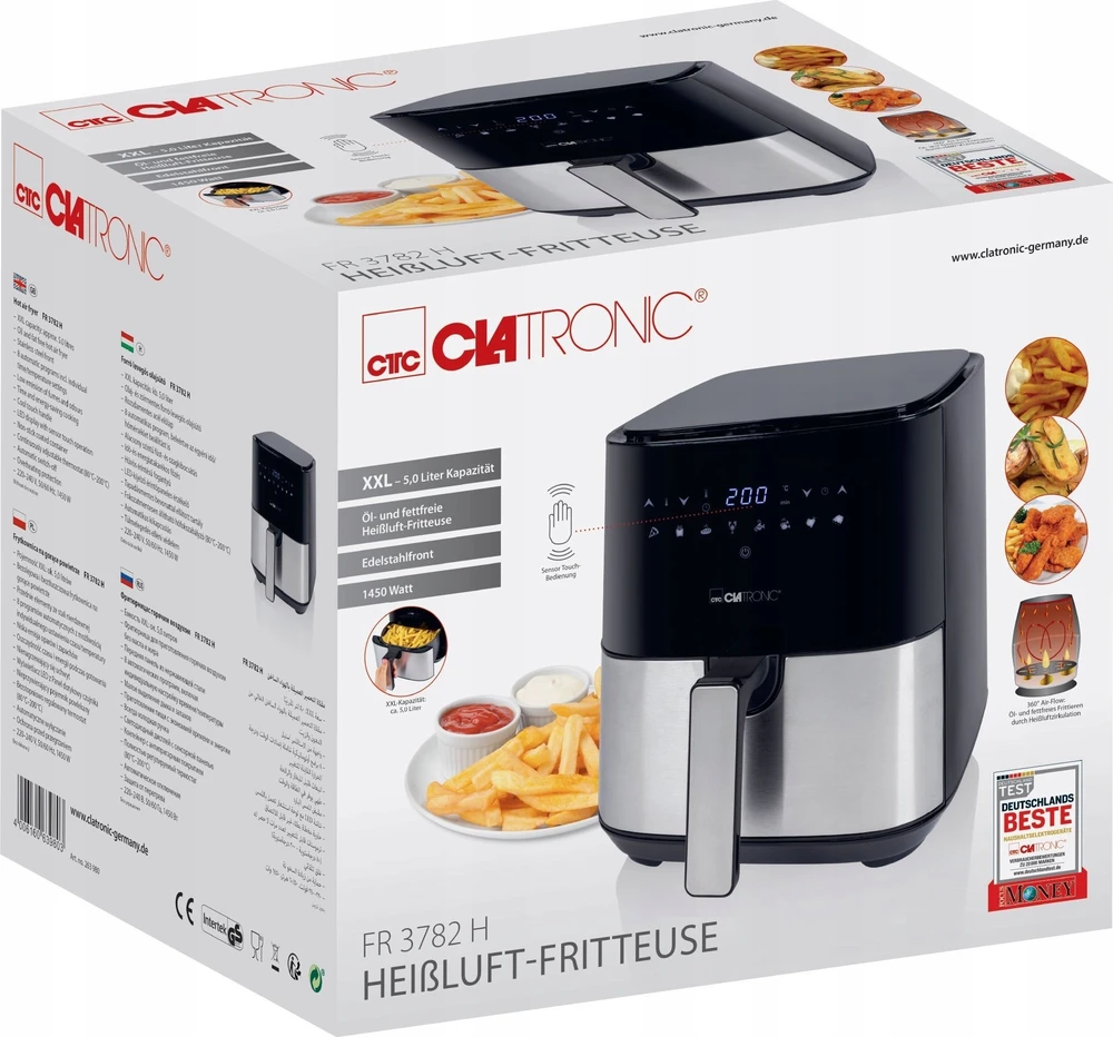 Gruzdintuvė Clatronic Clatronic FR 3782 H inox Air Fryer