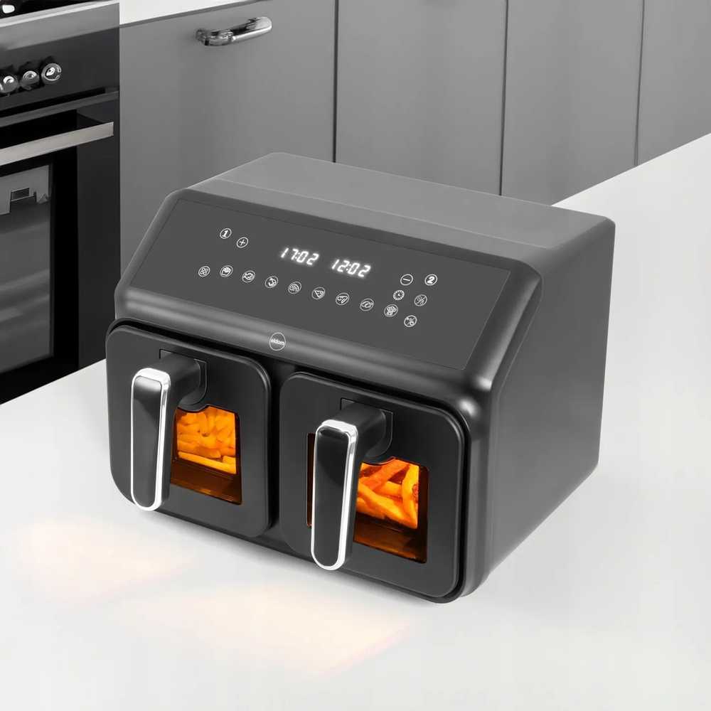 Eldom dviguba neriebi gruzdintuvė, 2200 W, talpa 8 l, LED ekranas
