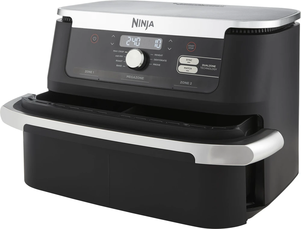 Ninja Foodi FlexDrawer AF500EU - dviguba karšto oro gruzdintuvė, juodos spalvos