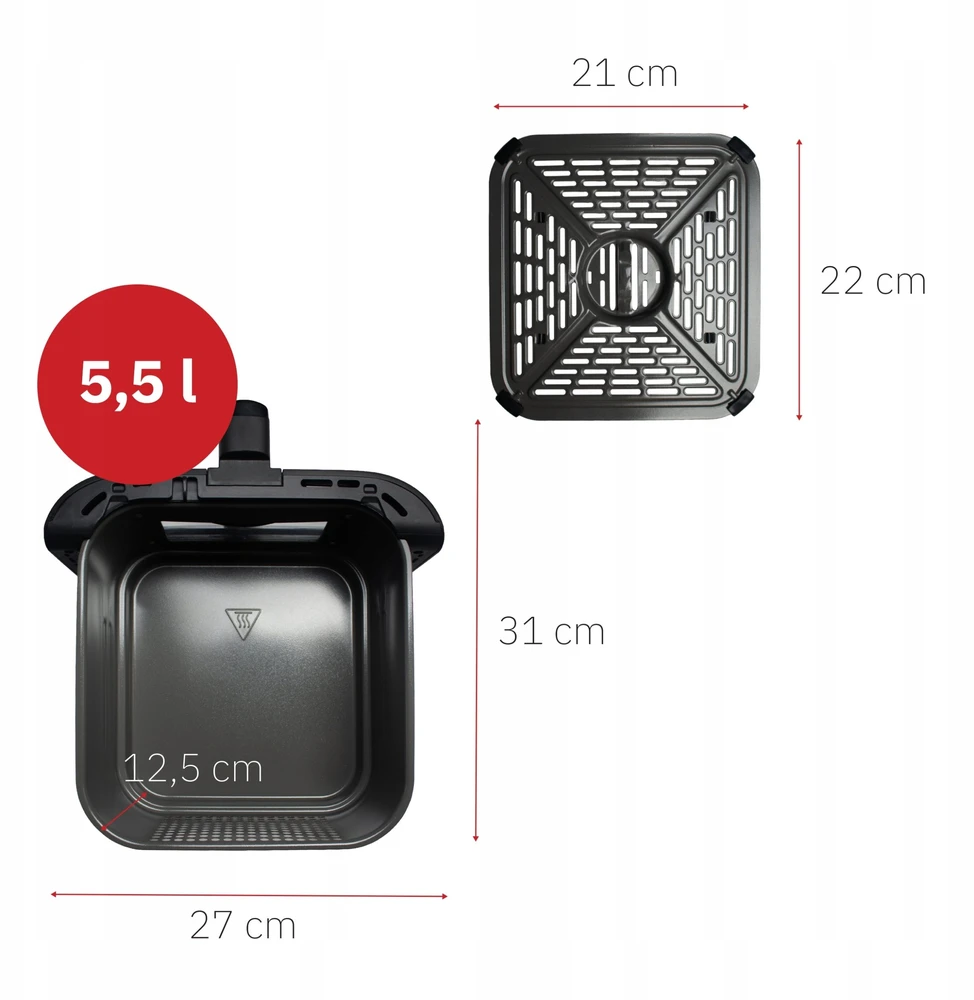 Nezatříděno Gruzdintuvė beztłuszczowa Webber Gruzdintuvė PODWÓJNA PIONOWA BEZTŁUSZCZOWA AIR FRYER 2800W 11L XXL WEBBER