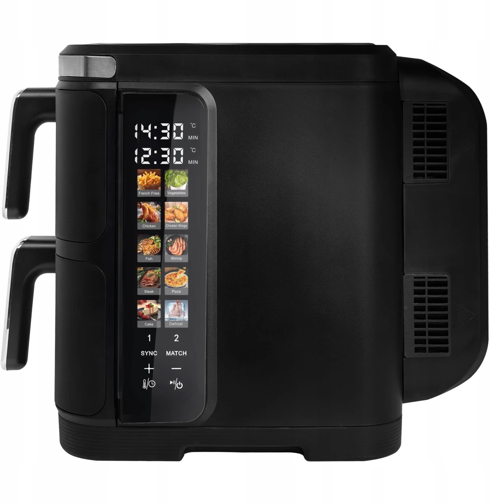 Nezatříděno Gruzdintuvė beztłuszczowa Webber Gruzdintuvė PODWÓJNA PIONOWA BEZTŁUSZCZOWA AIR FRYER 2800W 11L XXL WEBBER