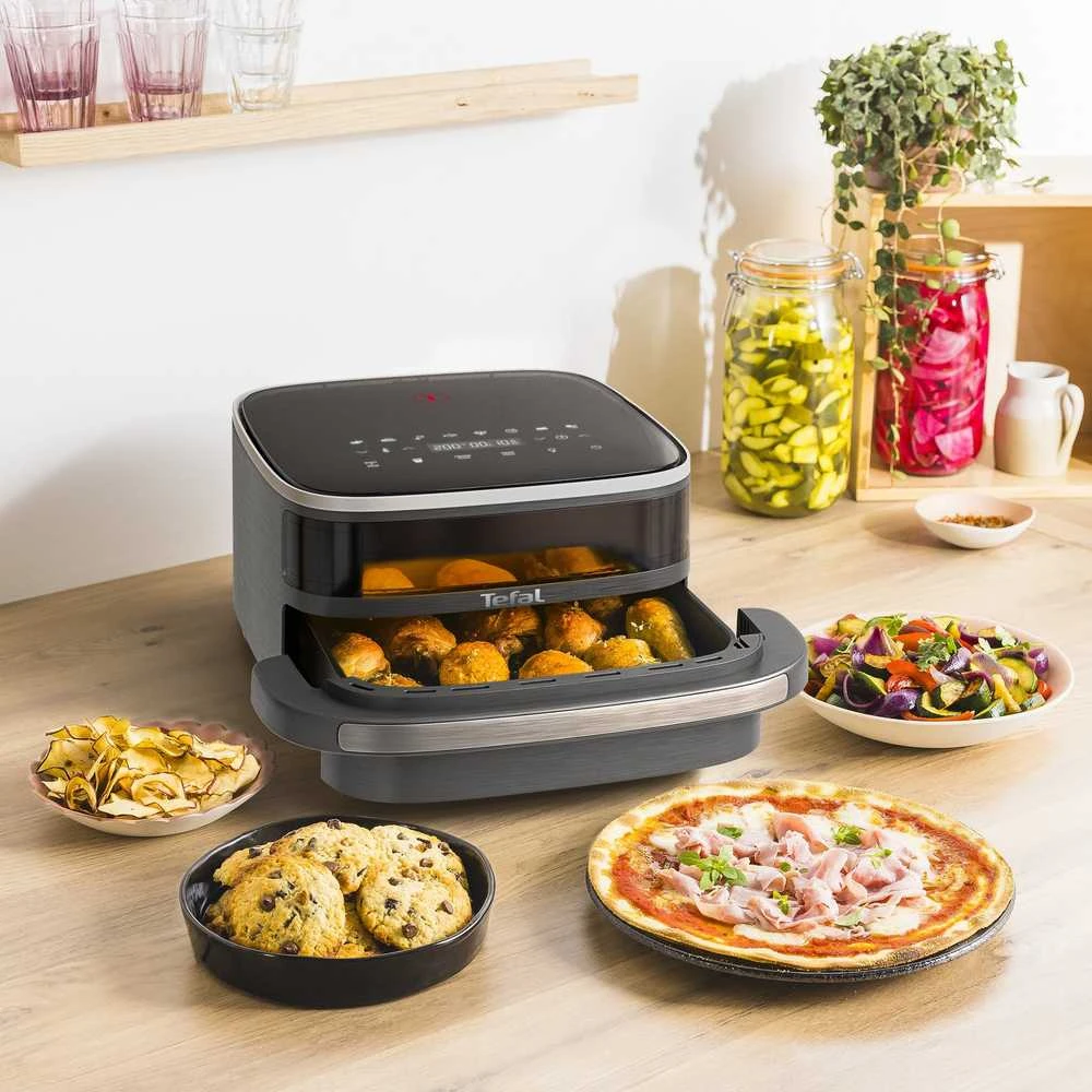 TEFAL | Karšto oro gruzdintuvė | FW402HE0 Easy Fry XL paviršius | Galia 2200 W | Talpa 4 l | Pilkas