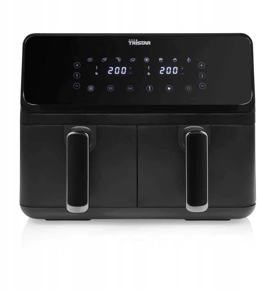 Tristar dviejų krepšelių oro gruzdintuvė | FR-9026 | Galia 2700 W | Talpa 8 l | Juodas