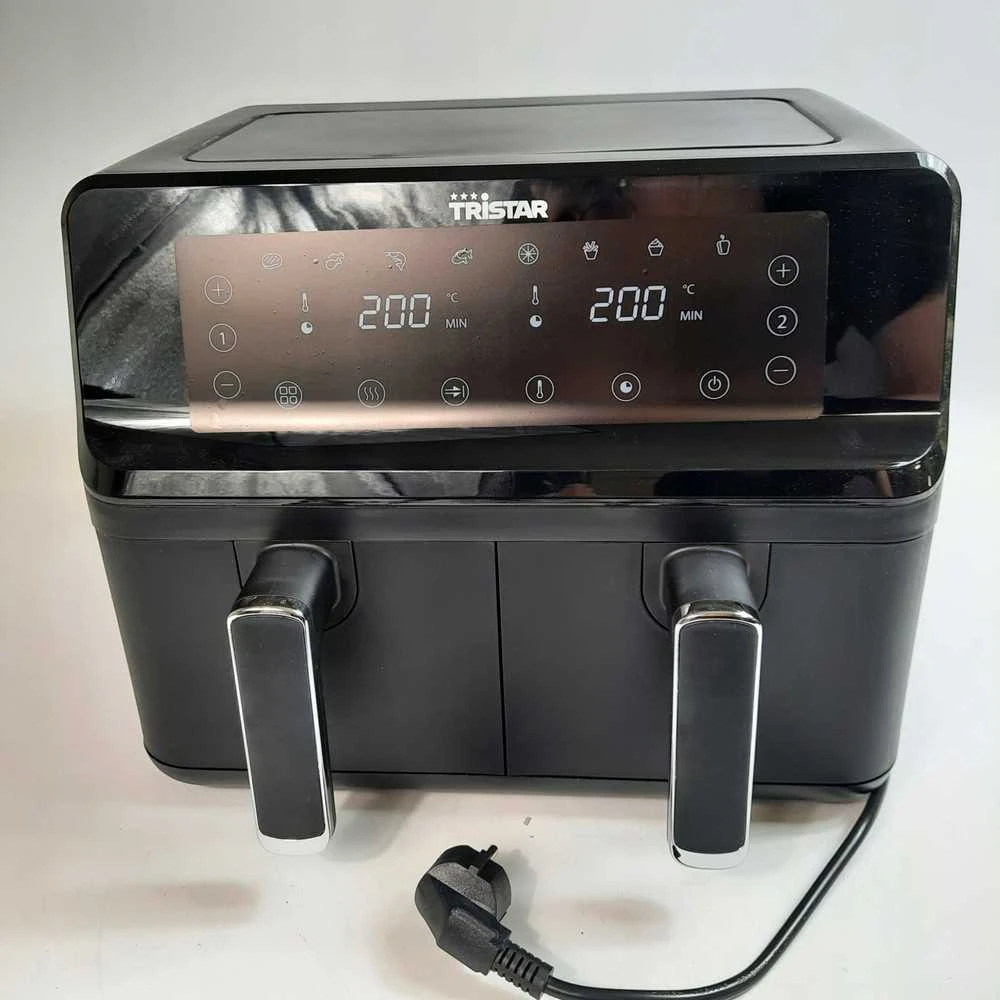Tristar dviejų krepšelių oro gruzdintuvė | FR-9026 | Galia 2700 W | Talpa 8 l | Juodas