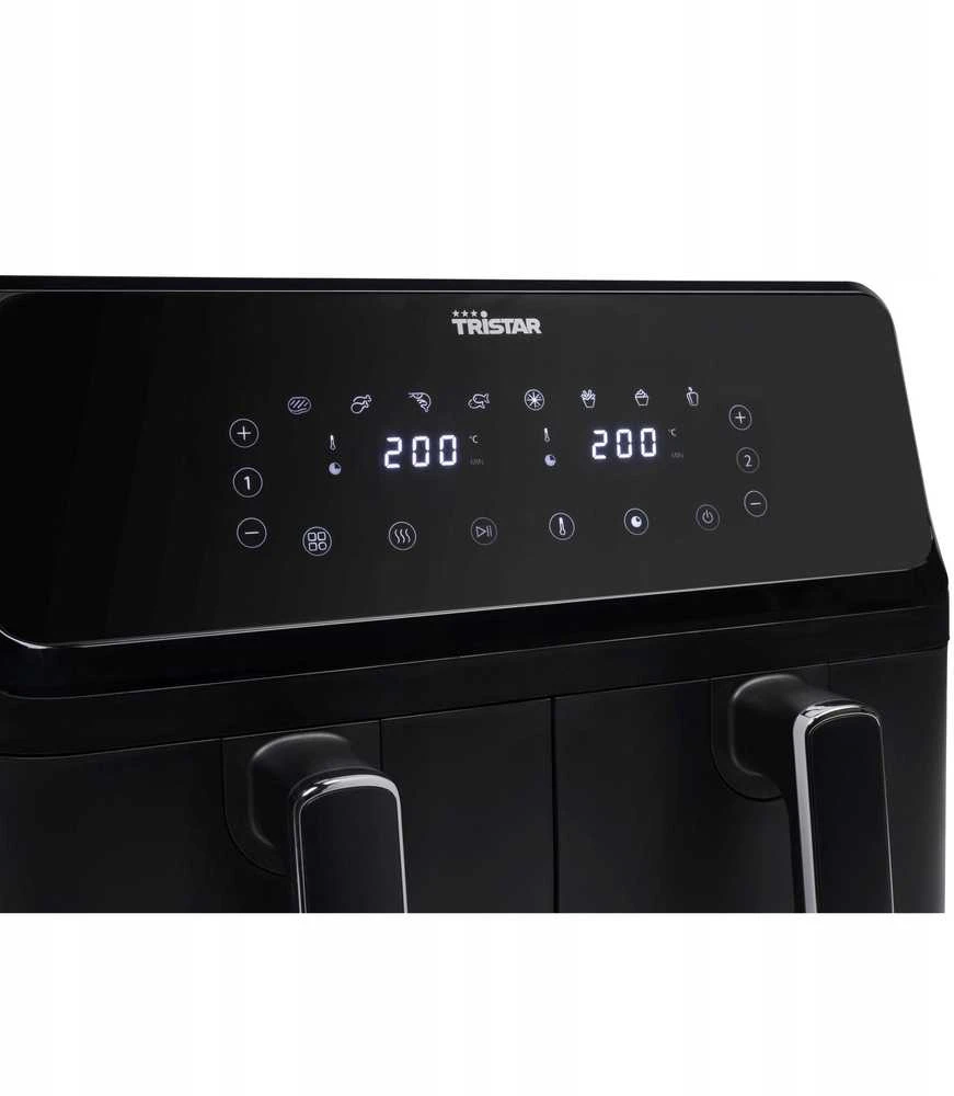 Tristar dviejų krepšelių oro gruzdintuvė | FR-9026 | Galia 2700 W | Talpa 8 l | Juodas