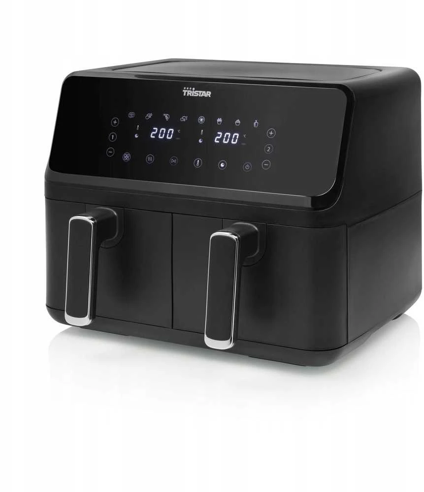Tristar dviejų krepšelių oro gruzdintuvė | FR-9026 | Galia 2700 W | Talpa 8 l | Juodas