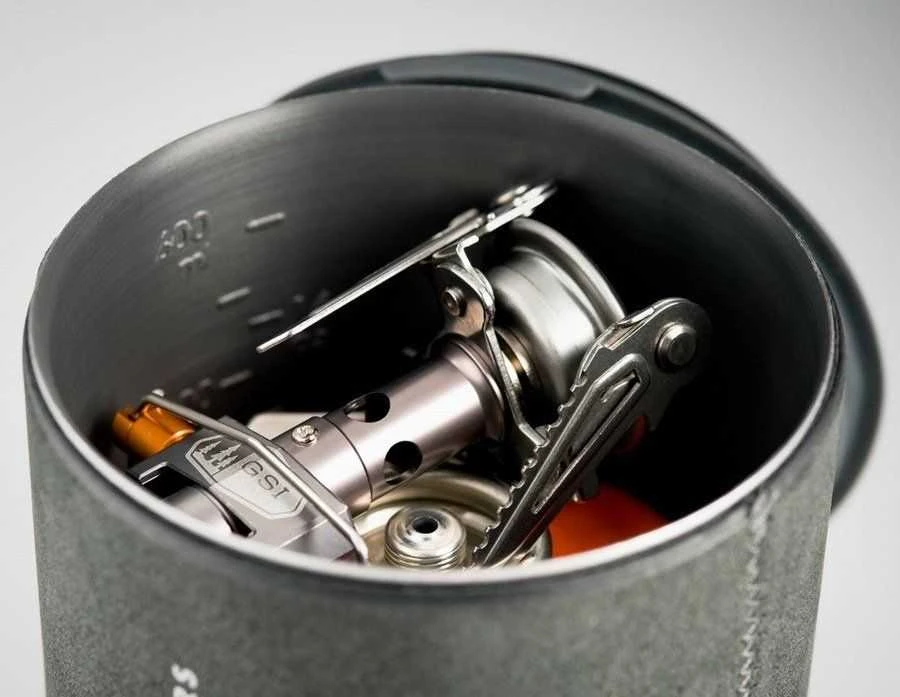 GSI Outdoors 50269 stovyklavimo virtuvės įrankių rinkinys, 0,6 l, juodas, vario, pilkas, oranžinis