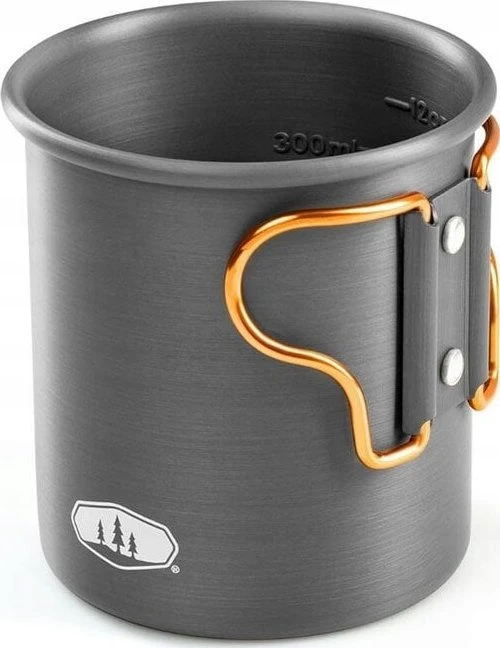 JAV GSI Outdoors Halulite Aluminum Bottle Cup 414 ml kietai anoduoto aliuminio puodelis