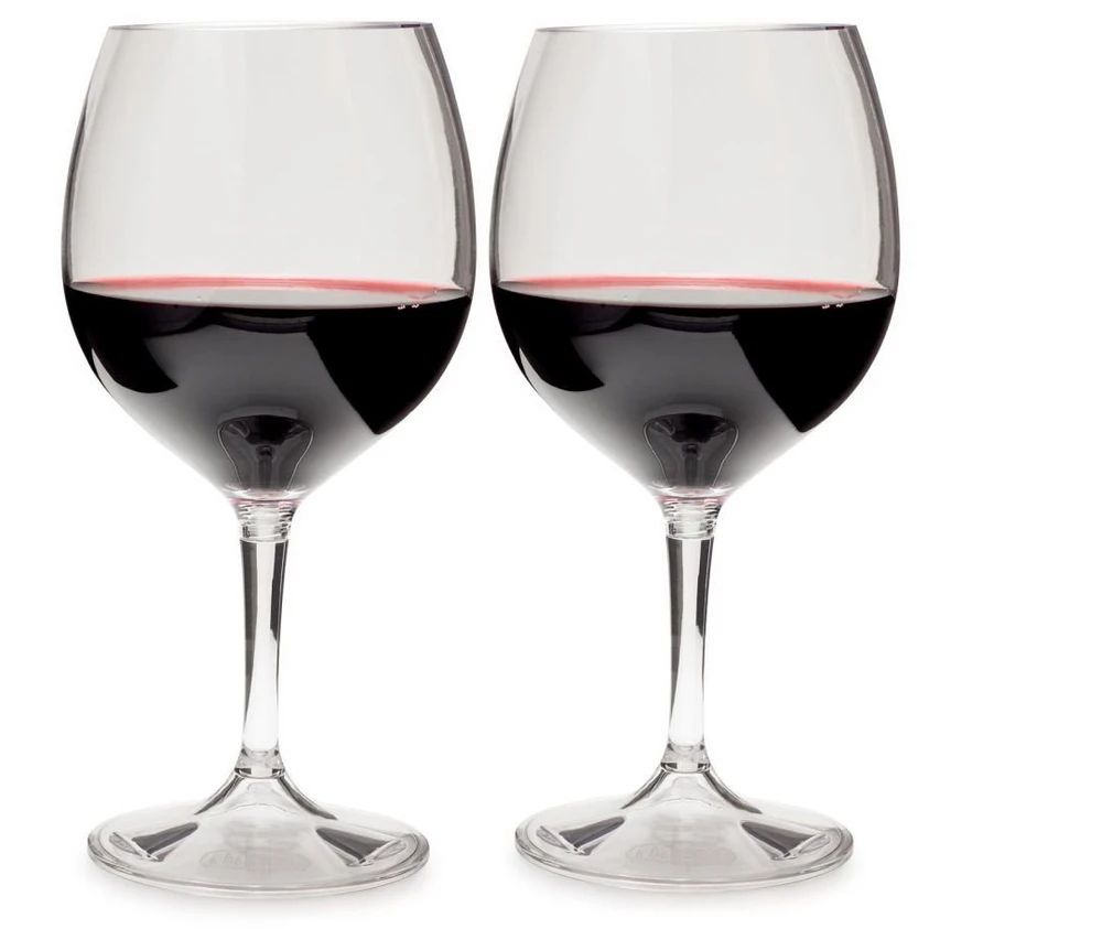 Kelioninių raudono vyno taurių rinkinys GSI Outdoors Nesting Raudona Wine Glass Set