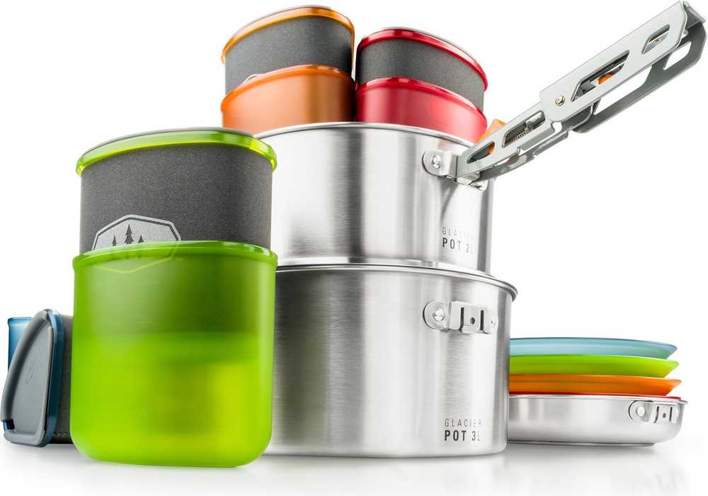 GSI Outdoors Stainless Camper indų rinkinys (68181)