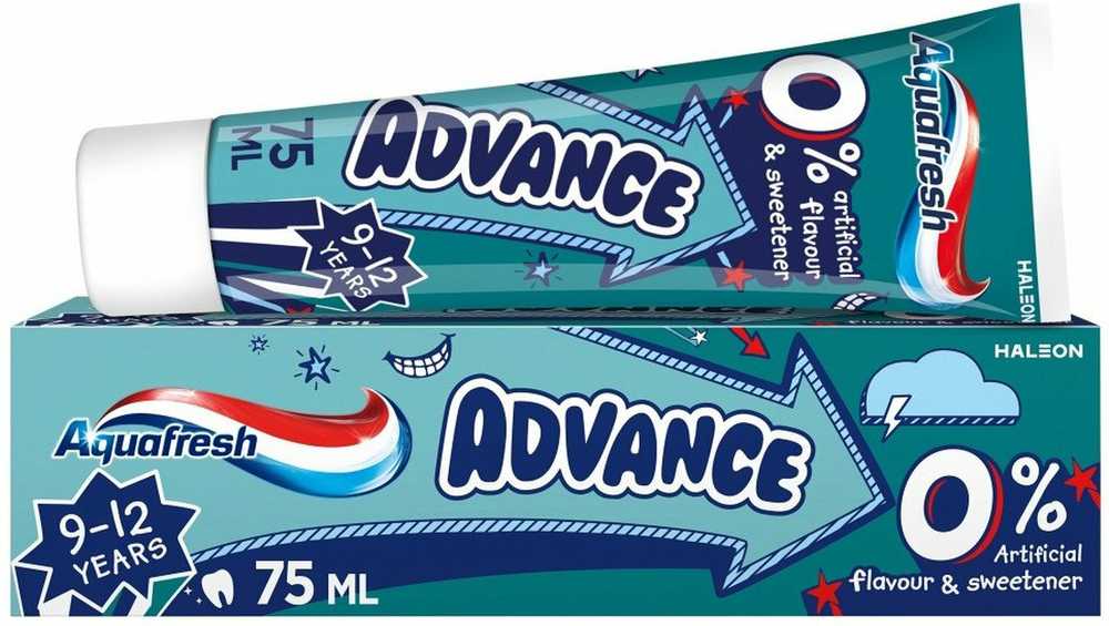 AQUAFRESH Advance dantų pasta 9-12 metų vaikams 75 ml