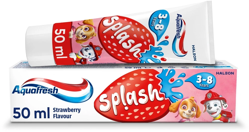 GSK Aquafresh Dantų pasta „Splash“ vaikams nuo 3 iki 8 metų, 50 ml