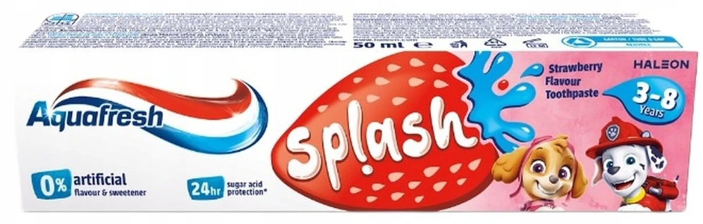 GSK Aquafresh Dantų pasta „Splash“ vaikams nuo 3 iki 8 metų, 50 ml
