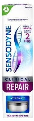 GSK Sensodyne Klinikinė dantų pasta „Active Baltas“ su fluoru, 75 ml