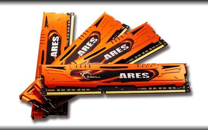 RAM G.Skill DIMM 32 GB 1600 (4 x 8 GB) keturių atminties modulių rinkinys (F3-1600C10Q-32GAO. Ares. INTEL XMP. Lite Retail)