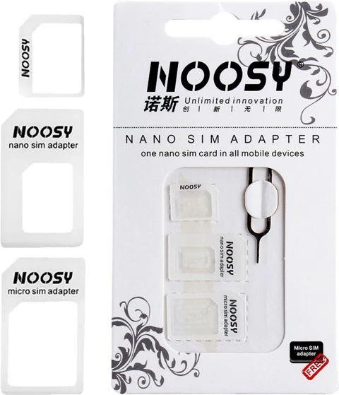 Noosy SIM adapterių rinkinys su išėmimo rakteliu