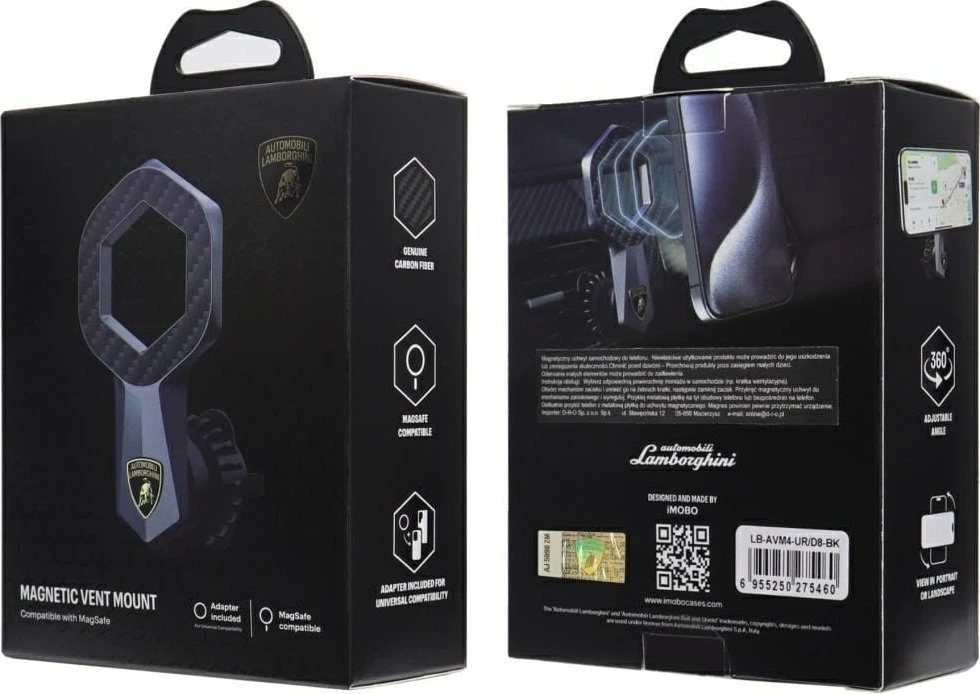 Audi Magnetic Mount Lamborghini Urus D8 į ventiliacijos groteles juodos spalvos