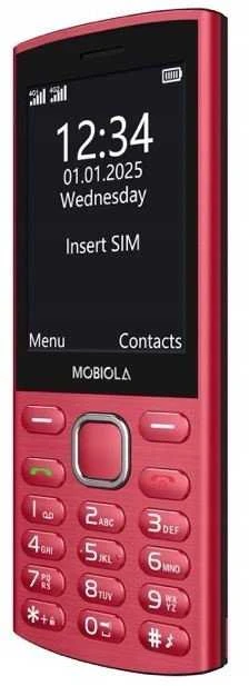Mobilusis telefonas Mobiola MB4280 4G dviejų SIM kortelių, raudonas