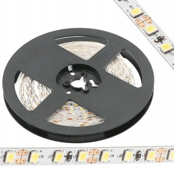 GTV Blykstės 2835, 600 LED šiltai baltos spalvos, 60W, atsparios vandeniui 10 mm, ritinėlis 5