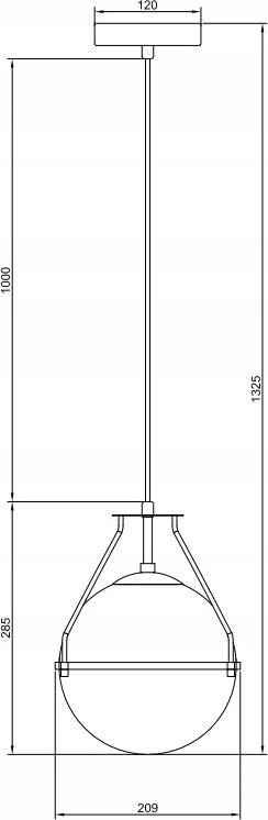 Pakabinamas šviestuvas GTV Lubinis šviestuvas DROP 2 , 6984, AC220-240V, 50/60Hz, 1*E27, maks. 25W, skersmuo 21 cm, j