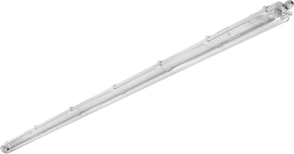 GTV Hermetic HAGEN 1x58 šviestuvas, skirtas G13 T8 LED 1500mm lempai IP65 PC/PCPC/PC, SU LAIDŲ LED fluorescencinėms lempoms, Maitinamas VIENAS