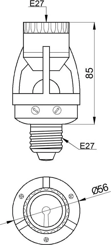 GTV Judesio jutiklis CR-6 60W E27 220 - 240V 360° (CR-CR6000-00)