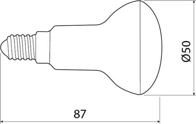 GTV LED lemputė, R50, SMD 2835, WARM Baltas, E14, 6W, AC220-240V, 160° šviesos kampas, 470 lm,