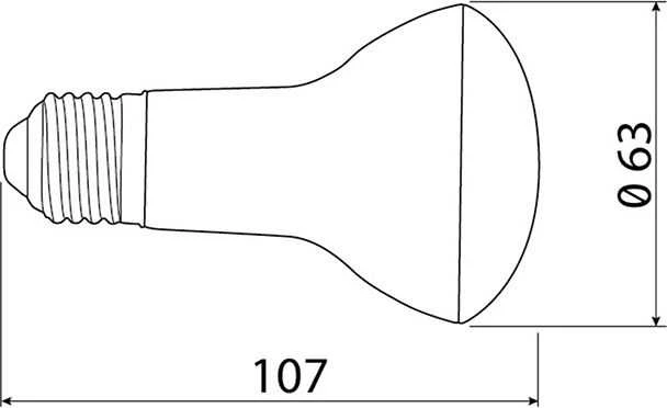 Lemputė „LED“ E27 R63, 8W, 650lm, 3000K, GTV