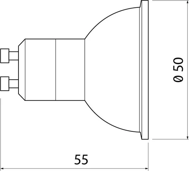 GTV LED lemputė, SMD 2835, WARM Baltas, GU10, 3W, 230V, 120° ŠVIESOS kampas, 220lm, 33 mA
