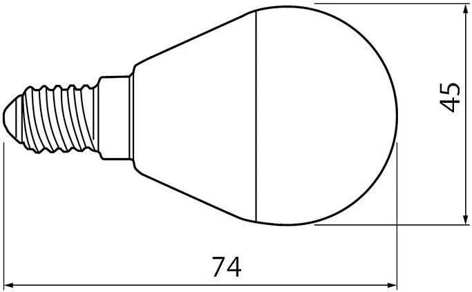 GTV LED lemputė, A-G, B45B, SMD 2835, 3000K, E14, 3,0W, AC220-240V, 160°, 255lm, 33mA