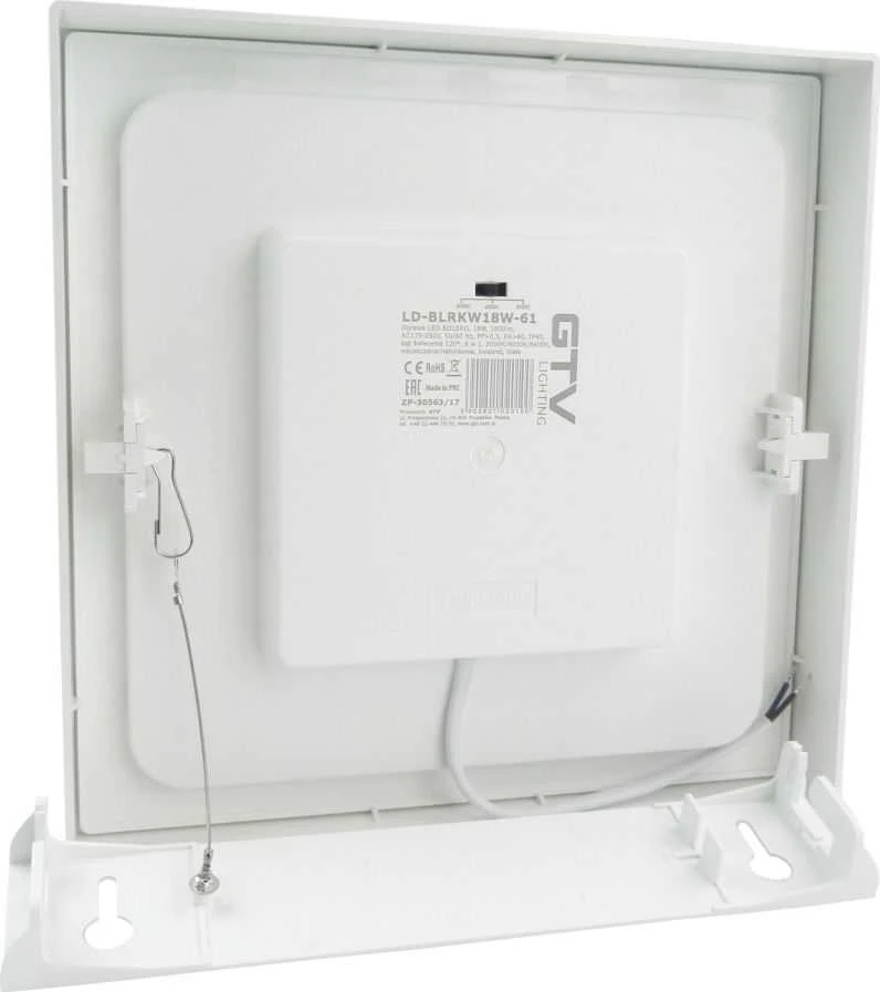 GTV BOLERO LED šviestuvas, 18 W, 1600 lm, AC175-250 V, 50/60 Hz, PF>0,5, RA>80, IP40 LED švies