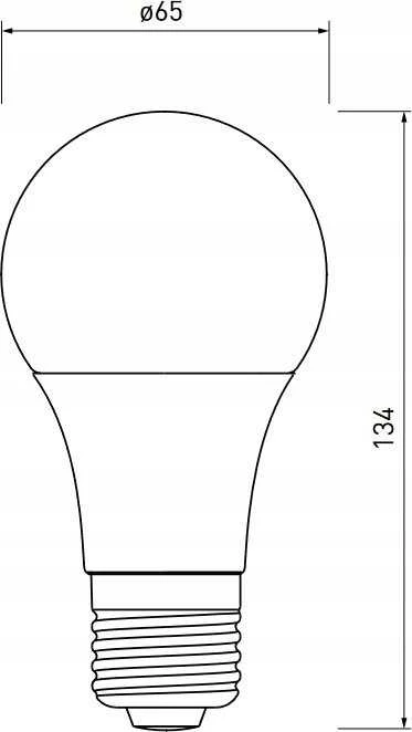 GTV LED lemputė, A-G, A65, 4000K, E27, 17,3W, AC180-250V, 180°, 1750lm, 150mA