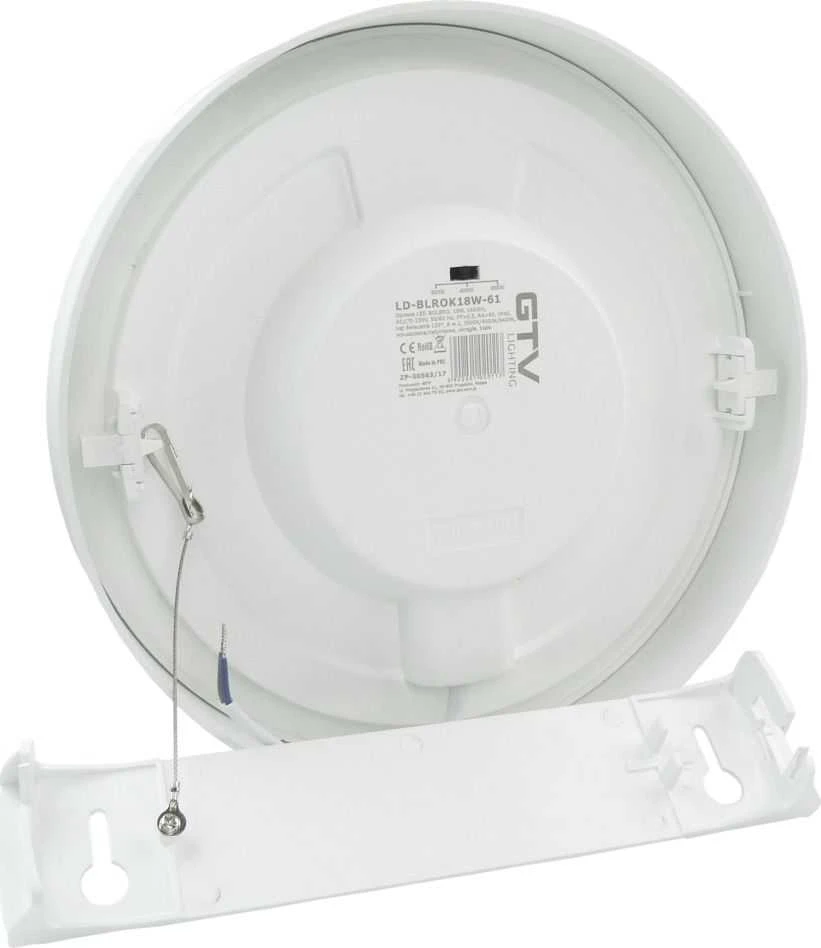 Lubinis šviestuvas GTV BOLERO LED šviestuvas, 18 W, 1600 lm, AC175-250 V, 50/60 Hz, PF>0,5, RA>80, IP40 LED švies