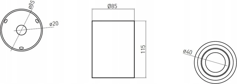 GTV SENSA AQUA lubinis šviestuvas, aliuminis, 85x115, IP54, maks. 50 W, apvalus, pilkas