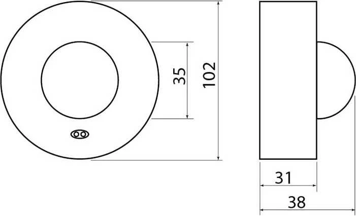 GTV Judesio jutiklis mikrobangų CM-3 1200W 220-240V AC 50/60Hz 360° (AE-CM3000-00)