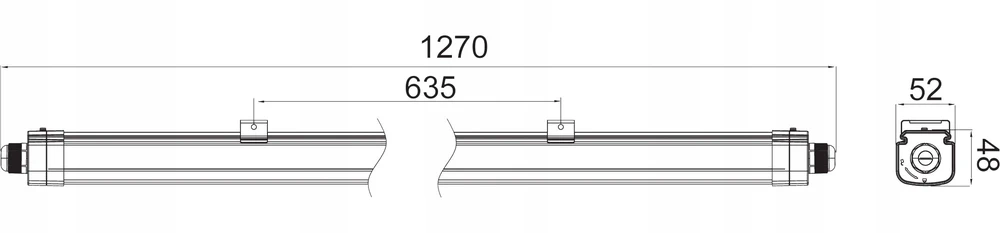 GTV Hermetiškas šviestuvas LUMIA II, LED, 36W, 5200lm, 4000K, AC220-240V, IP66, PC, Baltas