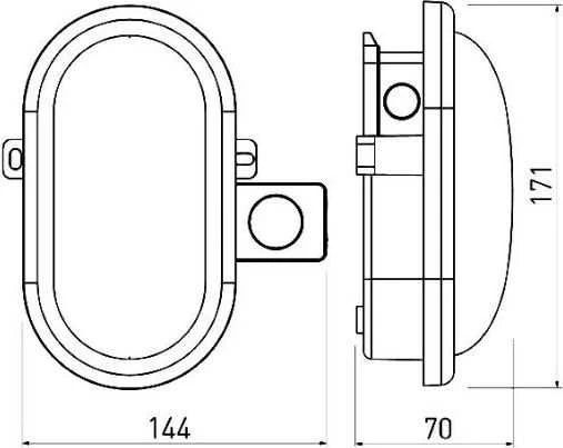 Sieninis šviestuvas GTV LED pertvarinis šviestuvas DELTA 6W OVAL su jutikliu, 6W, 400lm, AC220-240V, 50/60 Hz, PF>