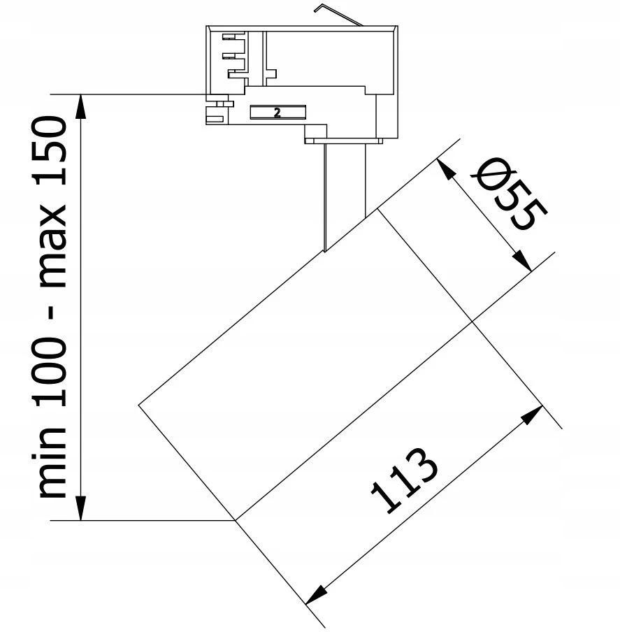 GTV Šviestuvas 1 fazės LIMA, GU10, maks. 20 W, AC220-240 V, 50/60 Hz, IP20, apvalus, juodas