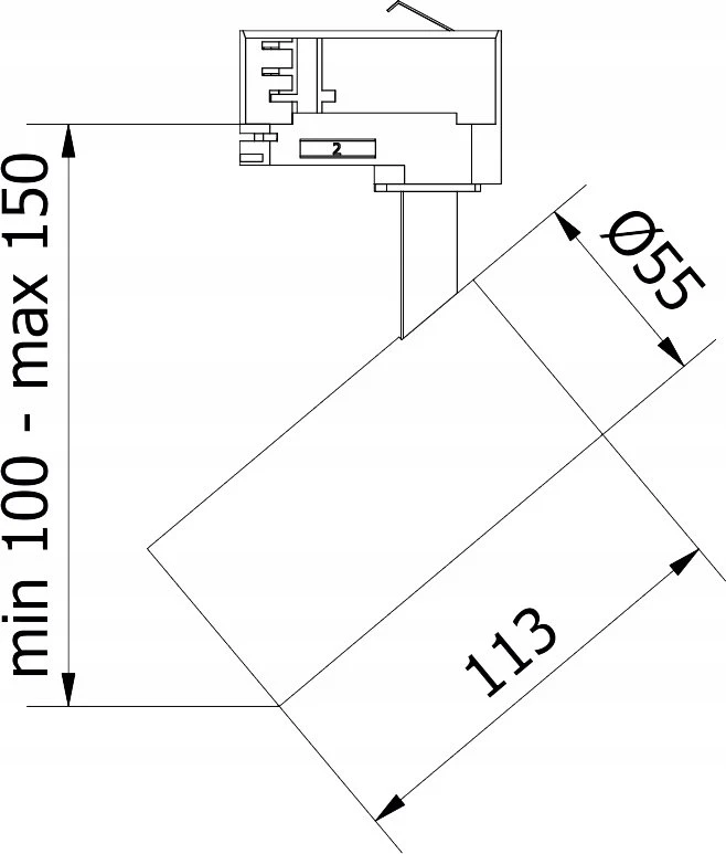 GTV Šviestuvas 1 fazės LIMA, GU10, maks. 20 W, AC220-240 V, 50/60 Hz, IP20, kvadratinis, juoda